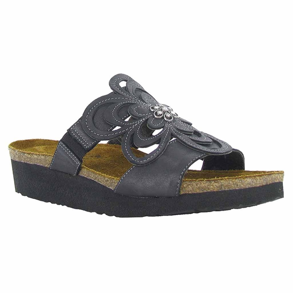 NAOT Made In Israel Flower Cork Leather Sandals